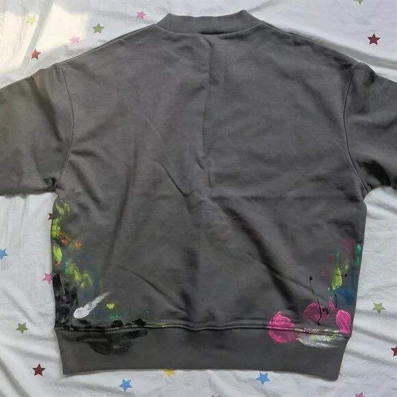 Gallery Dept Hand-Painted Ink Splatter Crew Neck Sweatshirt - Picture 6 of 6